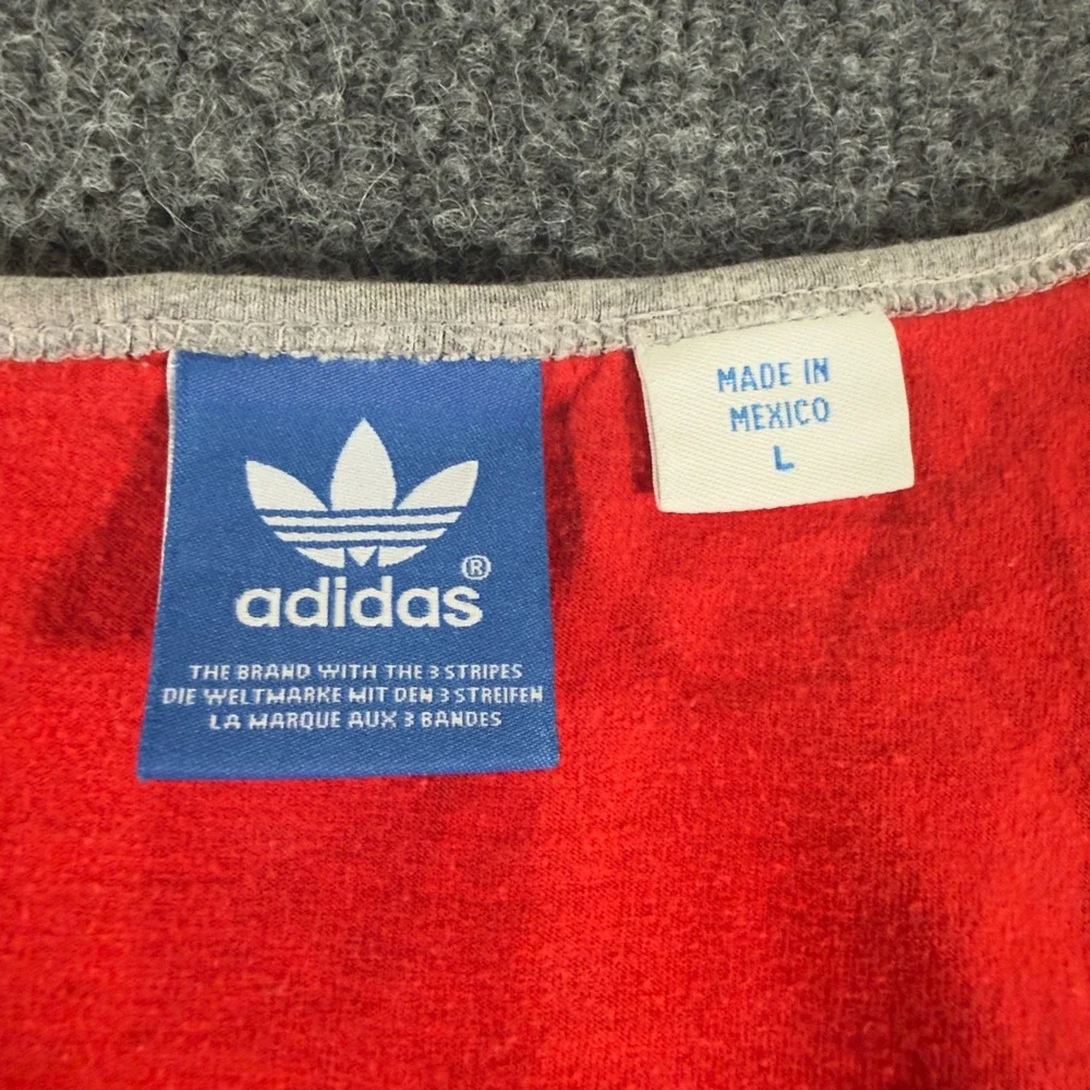 Adidas Chicago Bulls Tank Top NBA Basketball Trefoil Logo Pocket Red Mens L